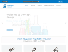 Tablet Screenshot of conceptpharma.com